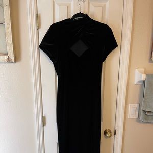 Black Velvet Cocktail Dress Size 10